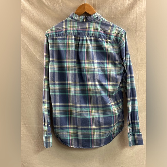 Mens Old Navy Plaid Slim Fit Long Sleeve Shirt - Picture 2 of 3